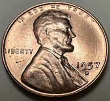 1957-D 1C Lincoln Cent WHEAT PENNY 9908N picture