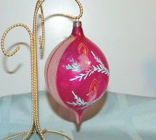 Vintage Jumbo Teardrop Glass Ornament 6