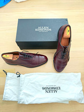 Allen Edmonds Fifth Avenue Burgundy Leather Cap Toe Oxford Dress Shoes 10.5D picture