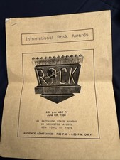 INTERNATIONAL ROCK AWARDS PRESS GUIDE - JUNE 6, 1990 - STATE ARMORY - VERY RARE picture