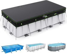 9X18 FT Winter Rectangular Pool Cover with Reflective Strips picture