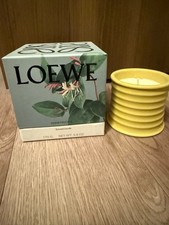 LOEWE Honeysuckle Scented Candle Small 170g Yellow Ceramic Ribbed Pot Box JP picture