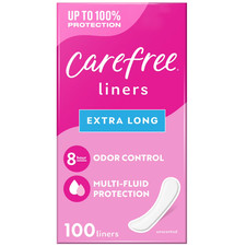 Carefree Regular Panty Liners, Extra Long, Unscented, 100 Count picture