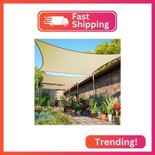 ShadeMart 14' x 20' Beige Rectangle Shade Sail for Backyard picture