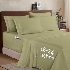 Elegant Comfort 1500 4PC Bed Sheet Set - Extra Deep Pocket 18-24 Inch picture