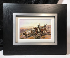 Charles M Russell American Western Art Cowboys Buccaroos Print Framed  picture