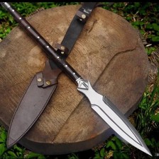 Custom Handmade Traditional Viking Hunting Spear with Carbon Steel Blade/Sheath picture