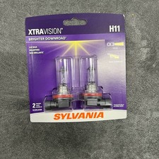 SYLVANIA H11 XtraVision High Performance Halogen Headlight Bulbs New Sealed picture