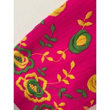 Vintage Carol Brent Montgomery Ward Pink Embroidered Shift Dress Mod Large picture