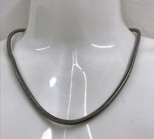Heavy 53g Vintage Snake Shape Men's Necklace Stainless Metal Cuban Chain 20” picture