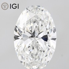 2.12 Ct Oval Cut IGI Certified Lab Grown CVD Diamond D Color VS1 Clarity Stone picture