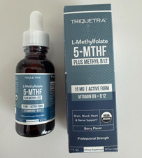 Triquetra L-Methylfolate 5-MTHF Plus Methyl B12 Supplement 1 oz Sealed Bottle picture