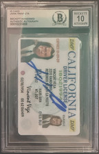 License Custom Card Pulp Fiction Signed John Travolta Beckett Witnessed AUTO 10 picture