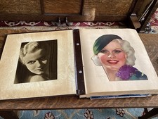 Jean Harlow Antique Scrapbook Movie Star Ephemera Newspaper Clippings Magazine picture