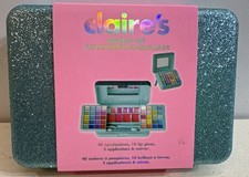 NEW Claire's Makeup Set Assortment 40 Eyeshadows 10 Lip Gloss 2 Applicators picture