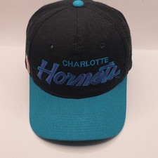 Charlotte Hornets Hat Script Black Dome Sports Specialties Snapback Vintage NBA picture