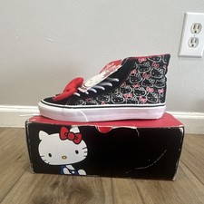 VANS x Hello Kitty Sk8-Hi High Top Sneakers Black/Red/White New w/ Box picture