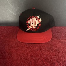 Vintage Indiana Hoosiers Youth Hat College Basketball Red Black Cap picture
