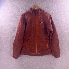 Patagonia Mens Nano Puff Jacket Burnt Orange Rust Quilted Insulated Medium picture
