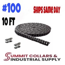 #100 Roller Chain x 10 feet + 2 Connecting Links, Great Quality picture