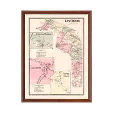 Old Map of Golden's Bridge, NY 1867 - Vintage Golden's Bridg picture