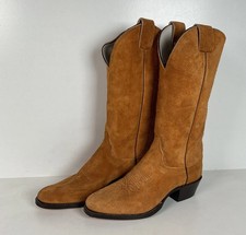 Olathe Rough Out Suede Cowboy Boots | USA Made | Men’s 9 B | Women’s 10 picture