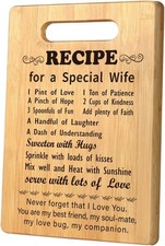 Bamboo Cutting Board with Love Message – Anniversary & Birthday Gifts picture