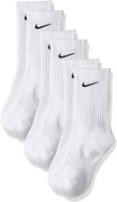 Nike Crew Socks Everyday Plus Cushion UNISEX , Size LARGE, 3 Pair, White picture