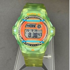 Casio Baby-G BG-169R Lime Green Translucent Digital Data Bank 200M Womens Watch picture