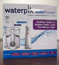 NEW Waterpik Ultra Plus + Cordless Pearl Water Flosser Combo WP-150W WF-13W020 picture