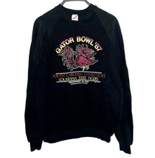 Vintage SOUTH CAROLINA GAMECOCKS Sweatshirt 1987 Gator Bowl Unisex Large Cocky picture