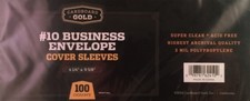 (2000) CBG #10 BUSINESS ENVELOPE SOFT POLY STORAGE BAG SLEEVES HOLDERS picture