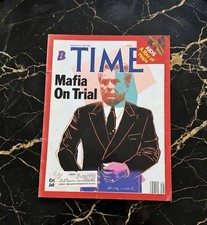 Vintage TIME Magazine Sept 29 1986 John Gotti Mafia Cover Art by Andy Warhol picture