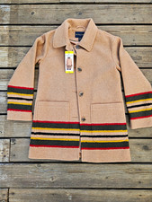 PENDLETON NWT Glacier National Park Wool Blend Coat Stripe Womens Small S Jacket picture