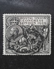 GB King George V 1929 £1 PUC SG.438 Used Well Centered Good Perforation VF picture