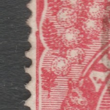 1922 KGV 1d GREEN SINGLE WMK NOTCH IN LEFT FRAME OPPOSIE WATTLES BW 77(3)E picture