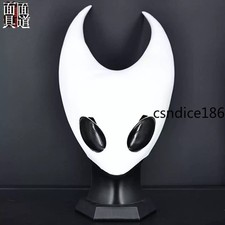 Hollow Knight Pure Vessel Latex Full Head Mask Cosplay Halloween Costume Prop picture