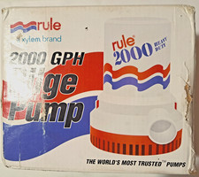GENUINE Rule 10-6UL 2000 GPH Non-Automatic Bilge Pump 12V  BY  XYLEM READ BELOW picture