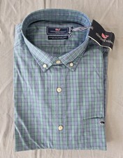 NWT Vineyard Vines Men’s  Tucker Shirt Classic Fit Green Check Plaid XL New $98 picture