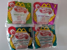 McDONALD’S 1998 HAPPY MEAL TOY HOT WHEELS NASCAR 5, 7, 8, 8, SET of 4 SEALED picture