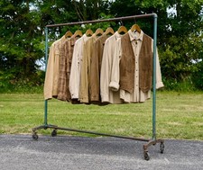 Antique Clothing rack 1920s Hercules Cast Iron Coat Industrial Victorian VTG picture