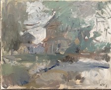 Impressionism Landscape Plein Air Original Oil Painting On Canvas 16”x20” Signed picture