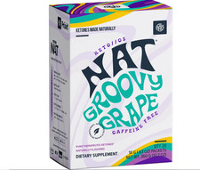 PRUVIT Keto OS NAT Ketones Groovy Grape CAFFEINE FREE.  20 PKS . picture