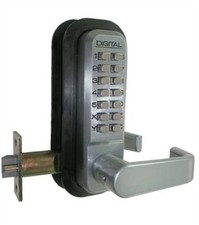 2835-BB-DC Mechanical Keyless Lock Passage Function Double Sided Bright Brass picture