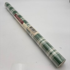 Waverly Green Plaid Wallpaper Roll Prepasted Washable Strippable 27in x 9yds picture
