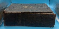 Antique 1891 Norwegian Bible Bibelen Holy Scripture Christiania Leather Bound picture