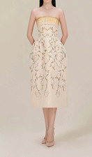 NWT Modelivree embroidered and beaded strapless dress - size XL picture