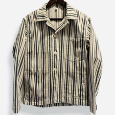 As Ever NYC Henri Military Work Jacket Striped Denim XS 1940s Made In USA picture