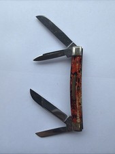 Fight’n Rooster Frank Buster Christmas Tree Pocket Knife Rare Color Wow picture