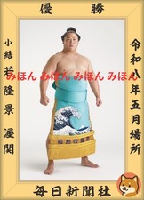 Presale Sumo WAKATAKAKAGE Picture frame with photo May Basho Champion New picture